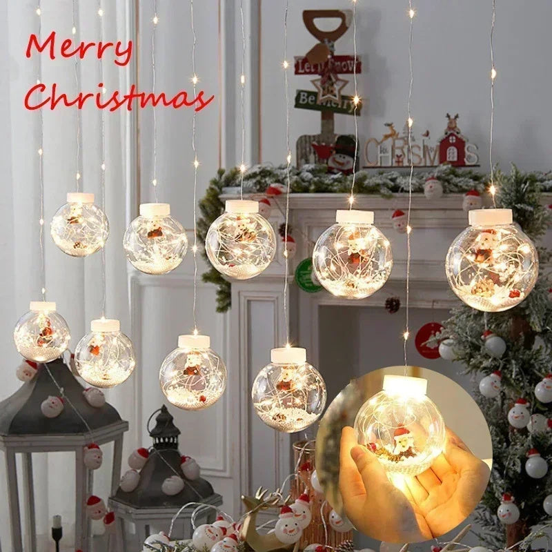 Luces de Navidad para Ventanas ⛄🎅 – Ambiente Cálido y Festivo