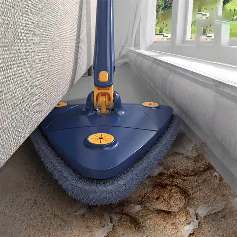 Fregona triangular extensible, fregona de limpieza ajustable giratoria 360 de 110 Cm para bañera, azulejo, suelo, pared