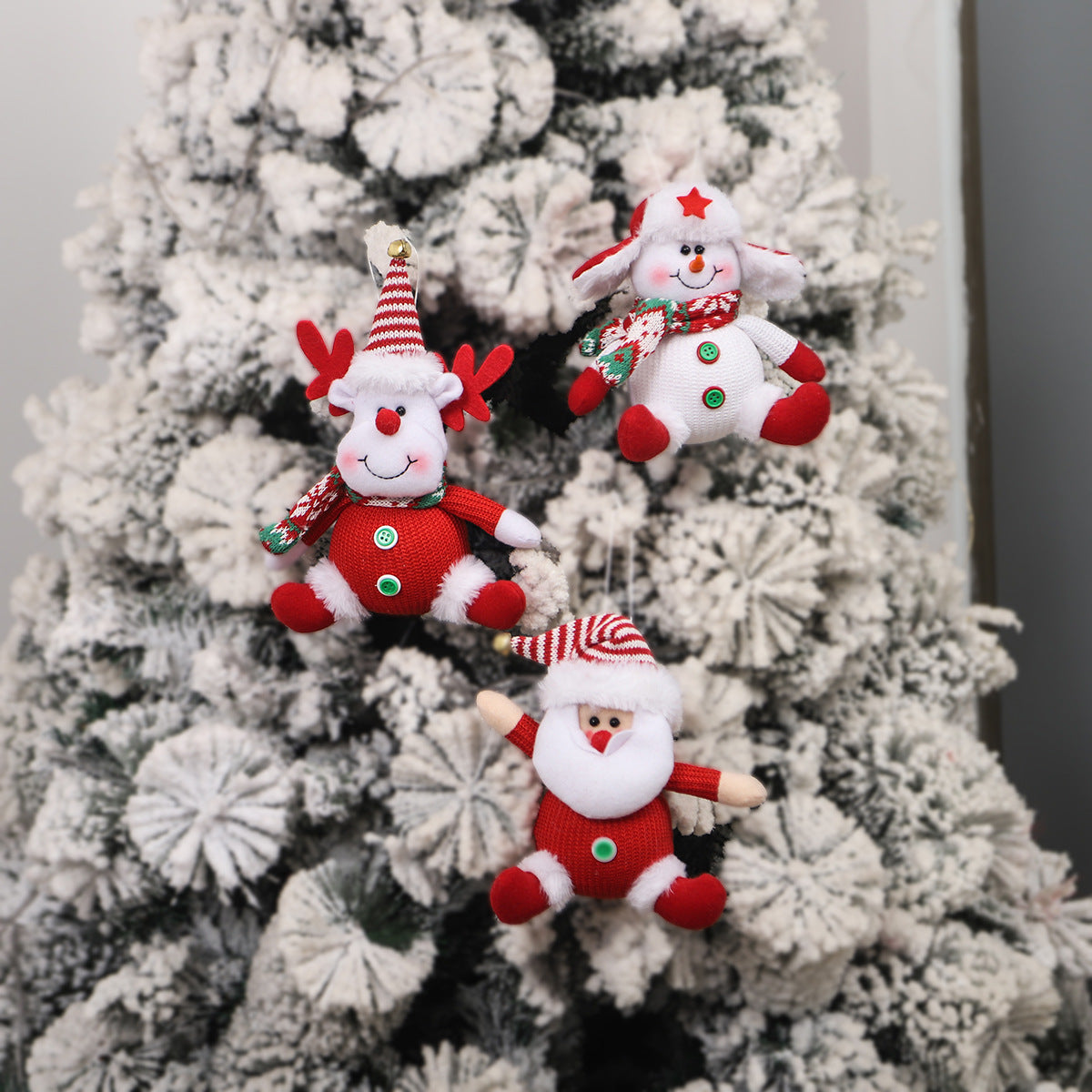 Adornos navideños Dibujos animados Muñeco de nieve viejo Colgante para árbol de Navidad