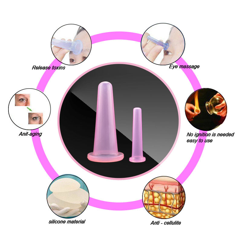 5 ventosas de vacío para masaje Ventosa Celulitis, herramienta de masaje