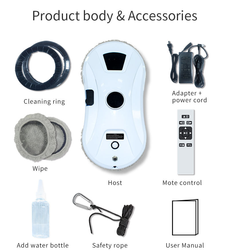 Robot Limpiavidrios Inteligente con Rociado Automático | Limpieza Segura y Precisa