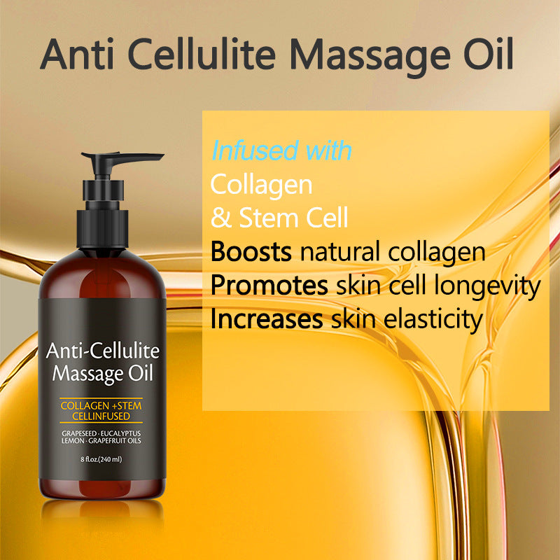 Aceite para tratamiento de masaje corporal anti celulitis, hidratante