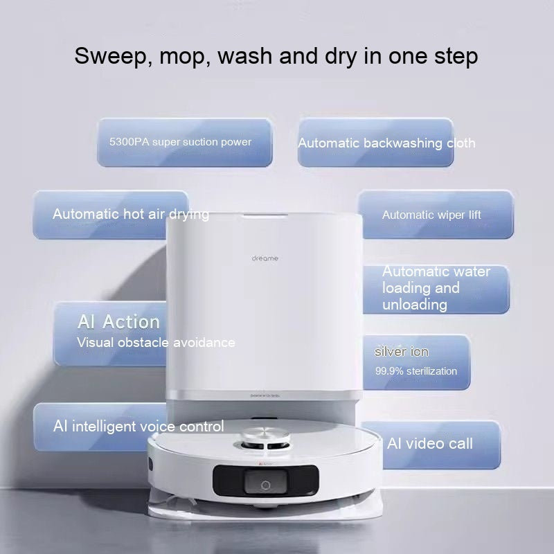 Robot Premium de Limpieza Total – Barre, Friega, Lava y Seca con Control AI