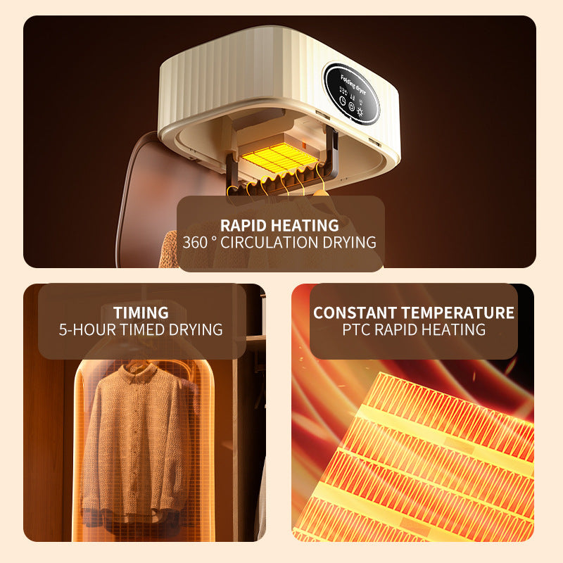 “Secadora plancha Portátil Plegable 600W | Ropa Seca en Minutos en bolsa con Pantalla Táctil”