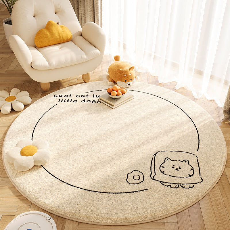 Alfombra Anime Redonda – ¡Diseños de Dibujos Animados que Enamoran! 🐶🐼🐰
