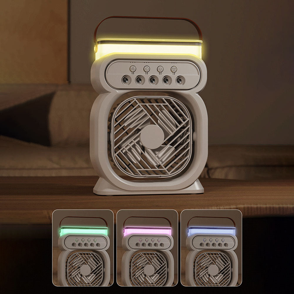 Aire acondicionado portátil 3 en 1, enfriador de aire evaporativo, luces LED nocturnas