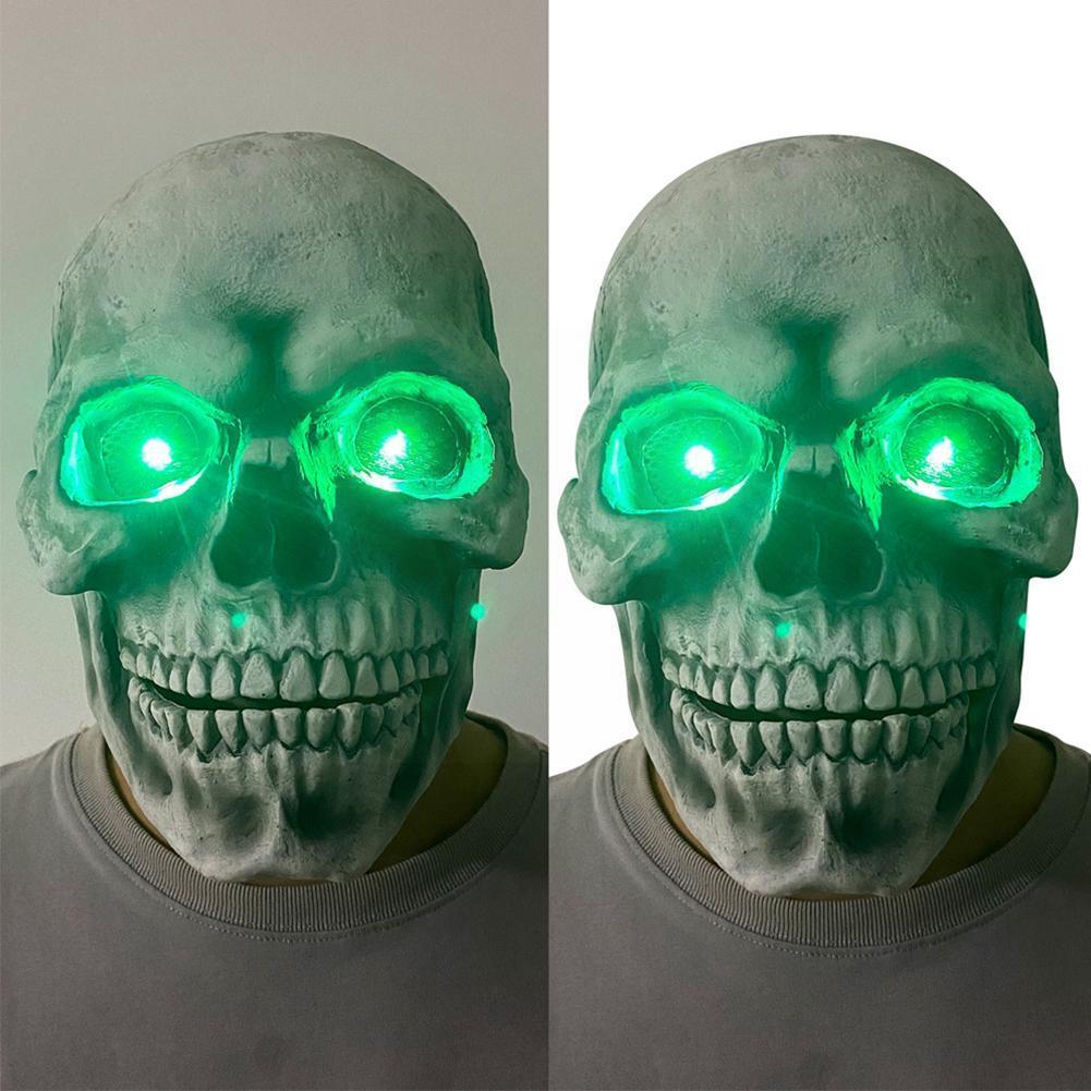 Máscara de látex con forma de calavera para Halloween, máscara de Halloween con boca móvil, máscara para matar, Cosplay, casco de cara completa, disfraz de fiesta de Halloween