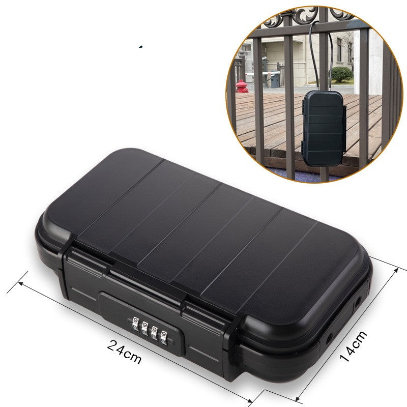 ¡Mini caja fuerte! Caja de seguridad portátil para la playa, pequeña combinación, segura y antirrobo, caja de seguridad impermeable con cuerda de alambre extraíble para el hogar