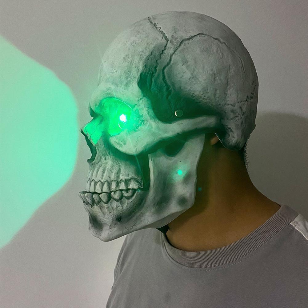 Máscara de látex con forma de calavera para Halloween, máscara de Halloween con boca móvil, máscara para matar, Cosplay, casco de cara completa, disfraz de fiesta de Halloween