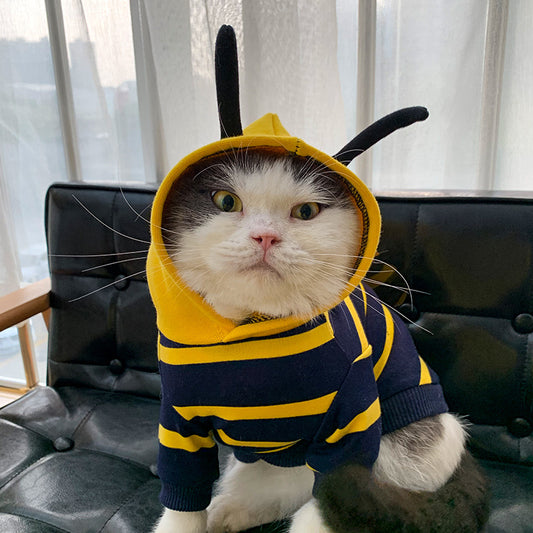 Sudadera de Invierno para Perros Estilo Abeja 🐶🐝 – Abrigo Suave y Divertido