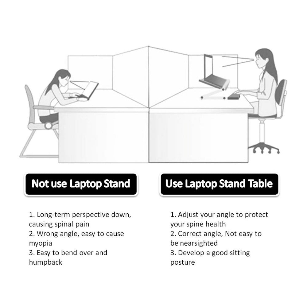 Soporte plegable para computadora portátil Soporte ergonómico para tableta de escritorio