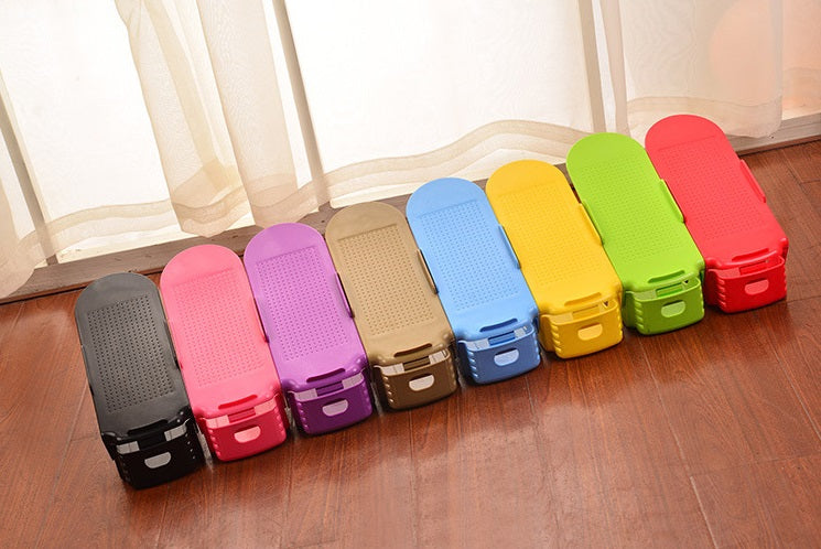 Organizador de Zapatos Doble Ajustable – Soporte de Almacenamiento Vertical ahorro 50%