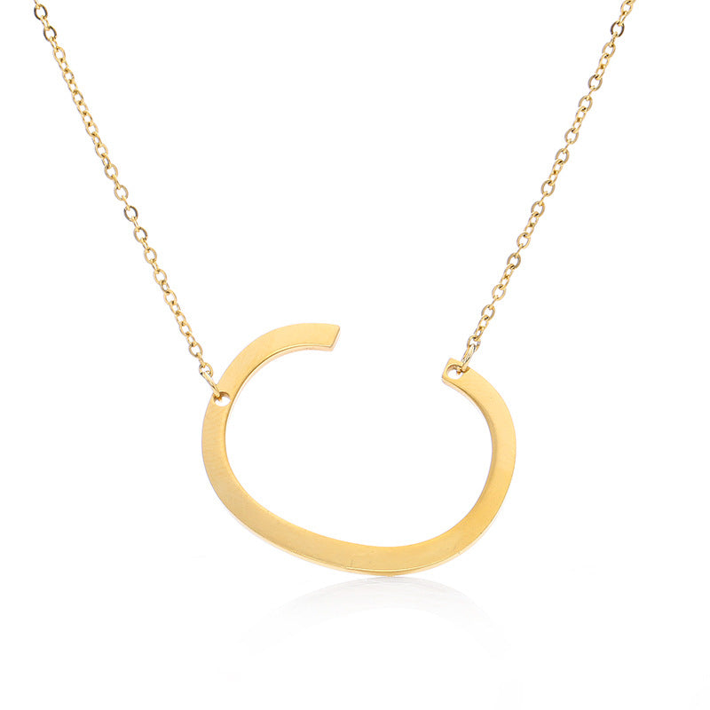 Collar Inicial Chapado en Oro Rosa | Letra Personalizada en Acero Inoxidable