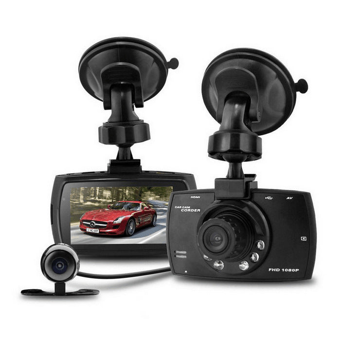 G30 HD Cámara automóvil DVR Cámara dual Oculta, HD Visión nocturna Grabación dual delantera y trasera Imagen de marcha atrás