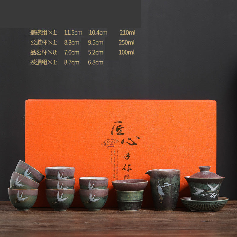 Set de Té Kung Fu con Diseño de Grulla | Tradición y Elegancia Oriental