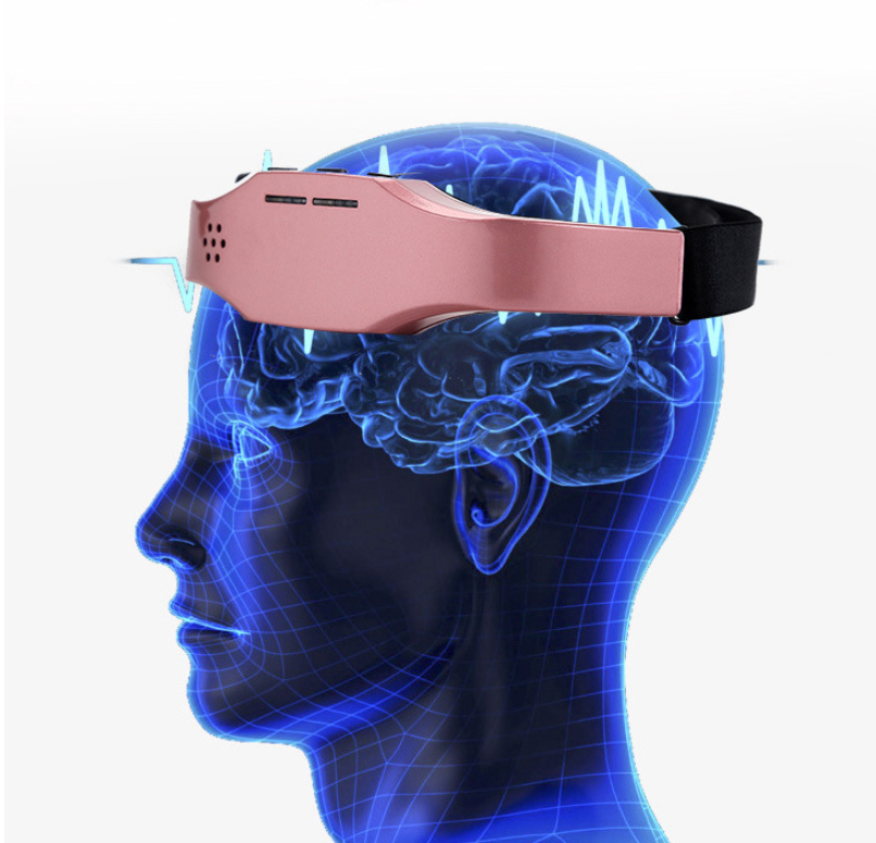 Masajeador de cabeza inalámbrico para aliviar el estrés, casco de masaje cerebral, dispositivo de terapia del sueño Unisex