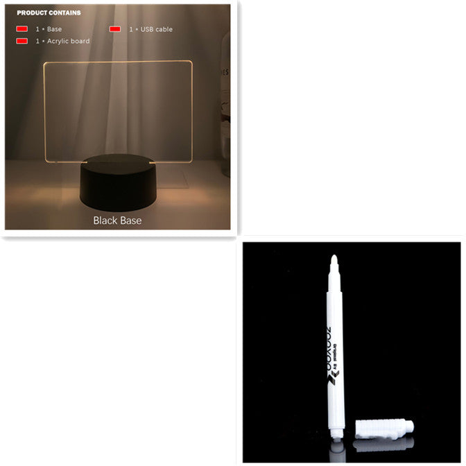 Lámpara Nocturna Re escribible | Panel de Mensajes con Luz LED