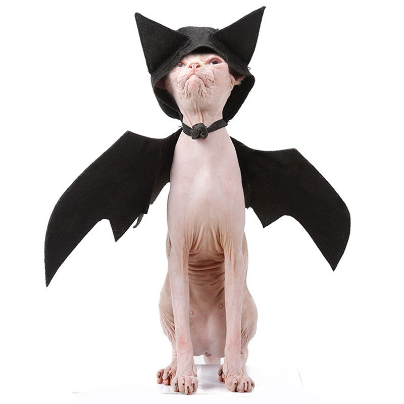 Alas de murciélago mascota de Halloween, Disfraz para GATOS Y PERROS pequeños! pura diversión con ellos que también son familia!