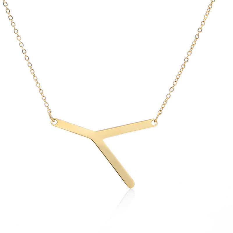 Collar Inicial Chapado en Oro Rosa | Letra Personalizada en Acero Inoxidable