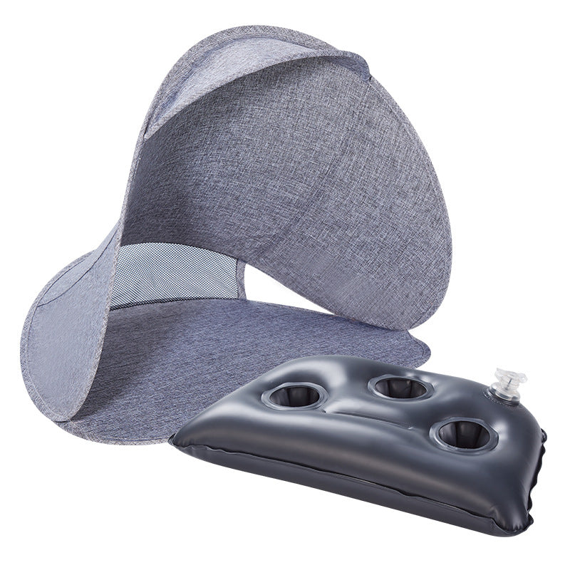 Sombrillas de playa para cubrirse del sol  al aire libre con almohada apoyacabeza; ideal para exteriores y playa, cobertor solar para el rostro