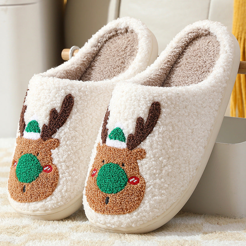 Pantuflas navideñas para disfrutar en el interior de casa, zapatos de invierno,  Zapatillas de dormitorio suaves y acogedoras UNISEX