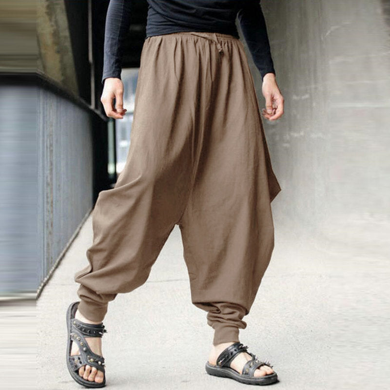Pantalón Harem Hombre Vintage | Estilo Europeo Relajado
