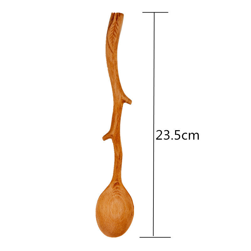 Cuchara de Haya Hecha a Mano 23.5 cm – Utensilio Natural Resistente y Elegante