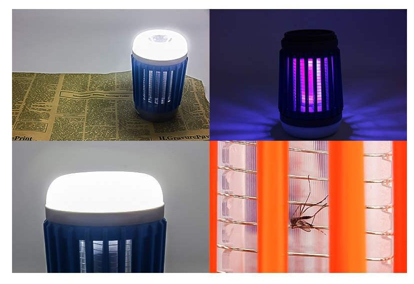 Lámpara Solar Mata Mosquitos Portátil – Recargable, Silenciosa  para Interior y Exterior solar y usb