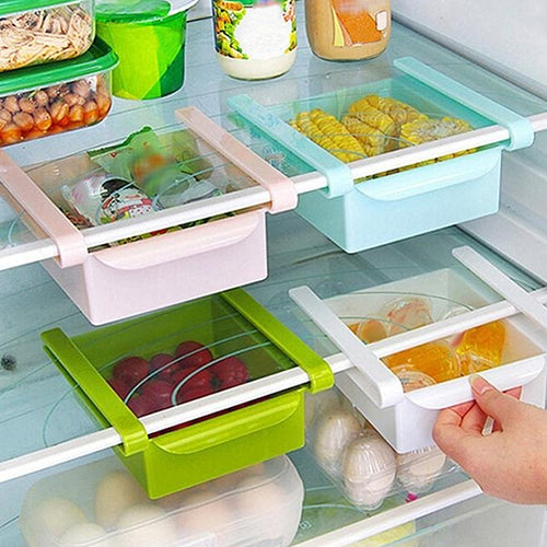 Organizador Deslizable para Refrigerador | Cajón Colgante Ahorra Espacio (PP Resistente)