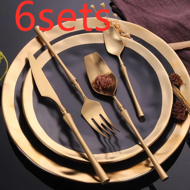 Set Premium de Cuchillo, Tenedor y Cucharas – Vajilla Moderna en Acero Inoxidable