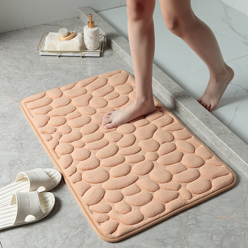 Alfombra de Baño Efecto Piedra 3D — Ultra Suave, Antideslizante y Súper Absorbente