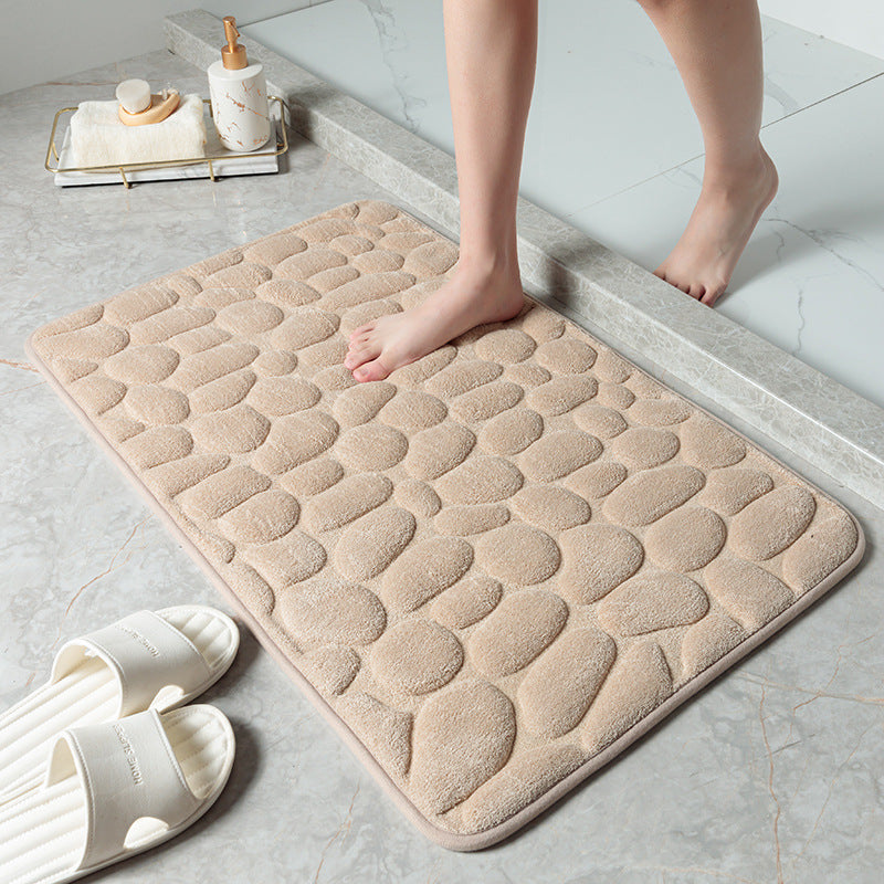 Alfombra de Baño Efecto Piedra 3D — Ultra Suave, Antideslizante y Súper Absorbente