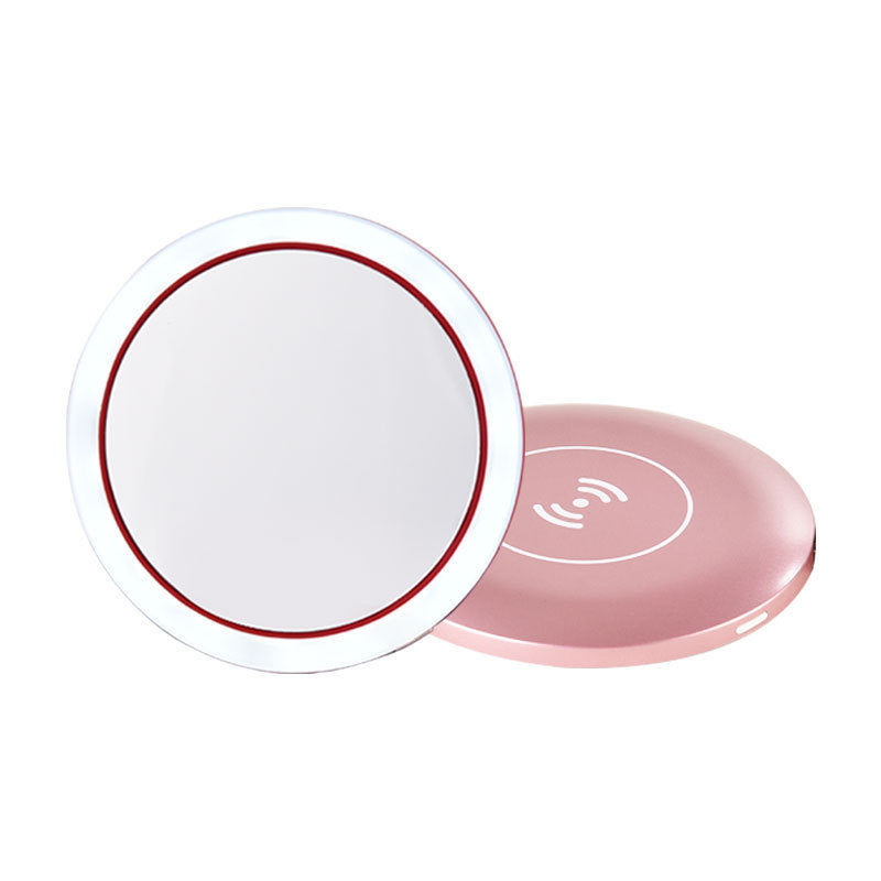Espejo de maquillaje LED de carga inalámbrica Espejo portátil