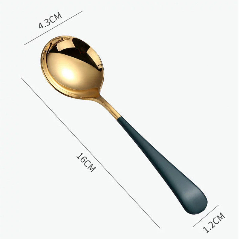 Cuchara de Sopa y Colador en Acero Inoxidable 304 – Utensilios de Cocina Premium