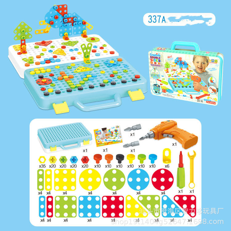 Juego de Construcción con Taladro para Niños – Creatividad con Tornillos de Colores