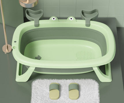 Bañera para bebé Bañera plegable, Bañera para bebé, líneas antideslizantes grandes, plástico ecológico, plegable, ahorro de espacio, bañera para niños pequeños,