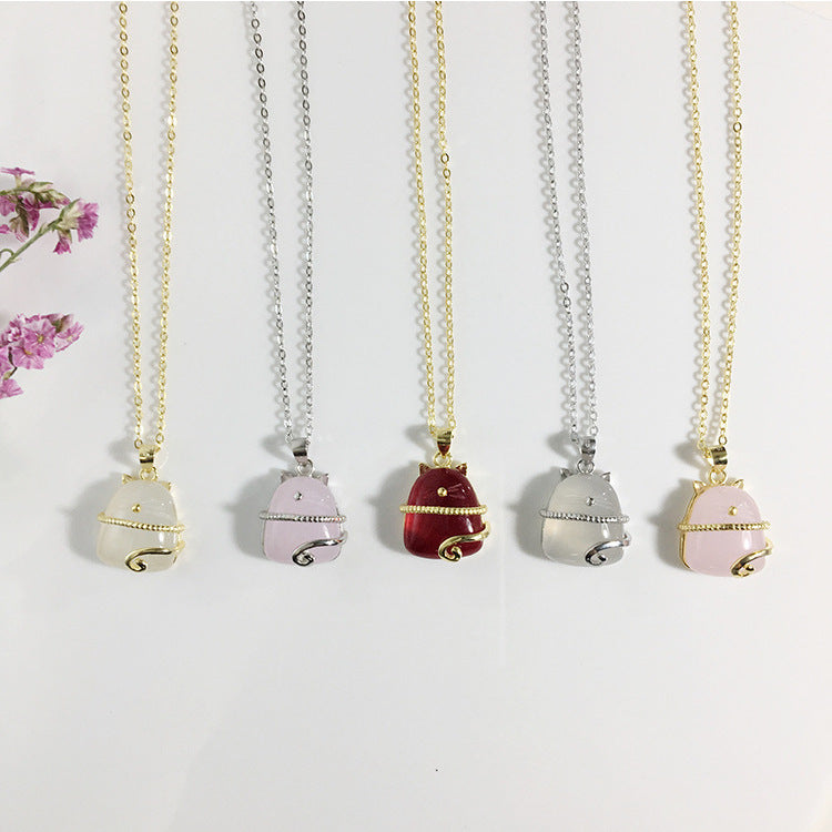 Collar Lucky Cat Plata Esterlina 925 | Brillo y Buena Fortuna