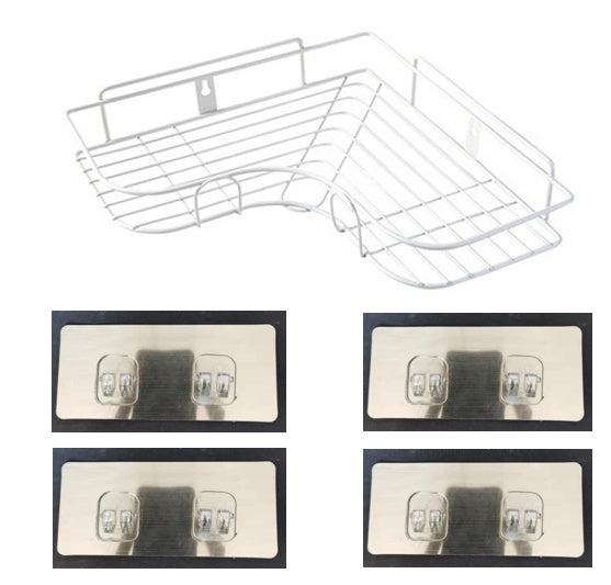 Repisa Esquinera sin Taladro | Organizador de Baño y Cocina con Succión