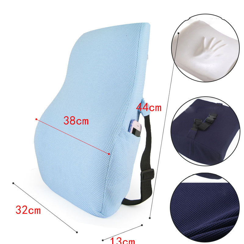 Cojín de cintura de espuma viscoelástica para asiento de auto, silla de oficina, apoyo terapéutico para mejorar la postura, cuidado estructural