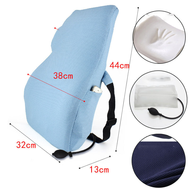 Cojín de cintura de espuma viscoelástica para asiento de auto, silla de oficina, apoyo terapéutico para mejorar la postura, cuidado estructural