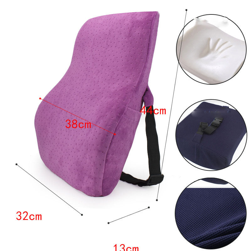 Cojín de cintura de espuma viscoelástica para asiento de auto, silla de oficina, apoyo terapéutico para mejorar la postura, cuidado estructural