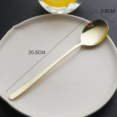 Cuchara Coreana de Mango Largo en Acero Inoxidable – Diseño Elegante y Funcional