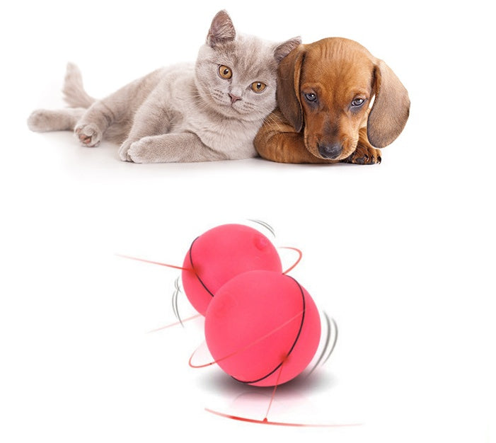 Pelota de juguete electrónica con láser LED y ruedas para gatos