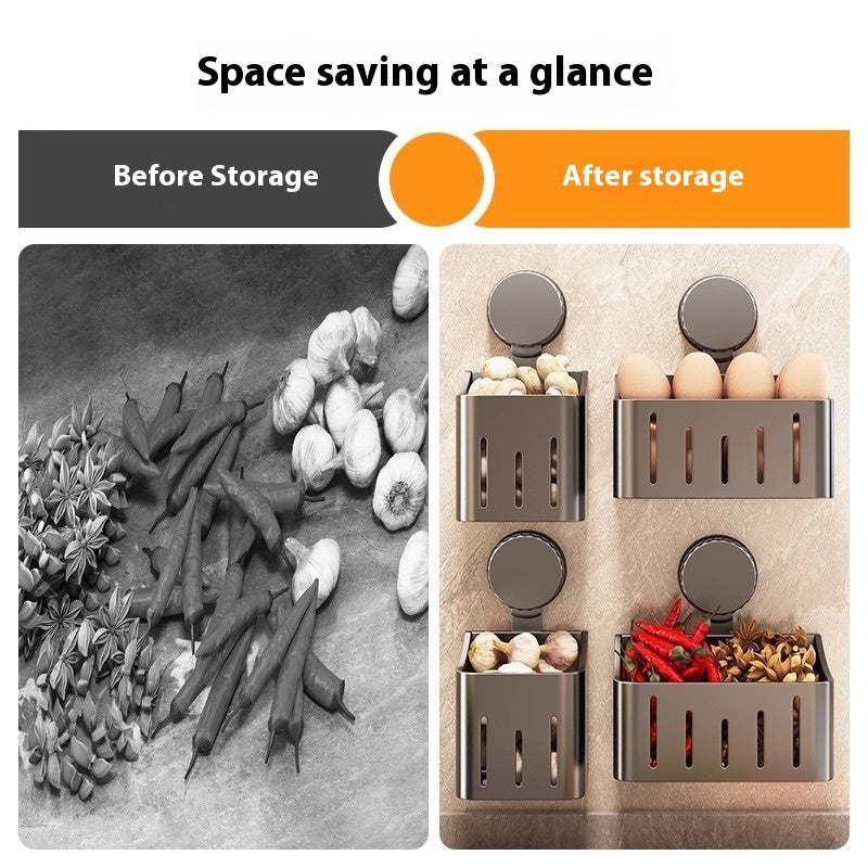 Organizador de Cocina Multifuncional – Canasta de Succión Desmontable para verduras