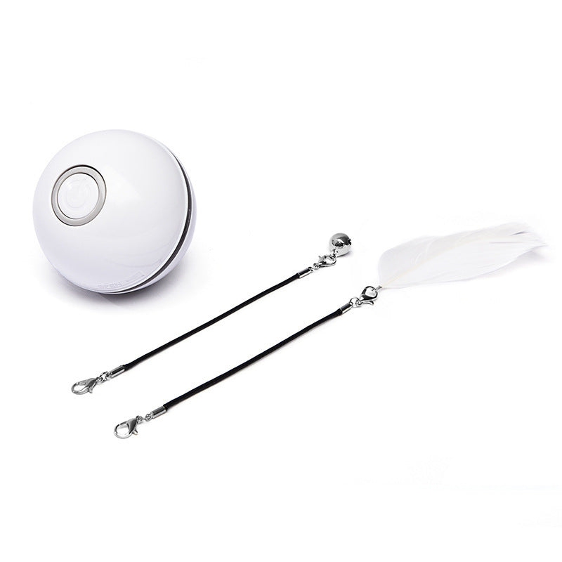 Pelota de juguete electrónica con láser LED y ruedas para gatos