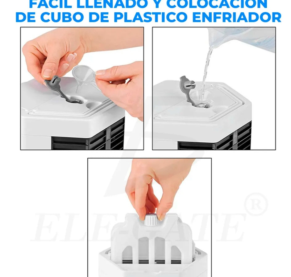 Humidificador y ventilador enfriador de aire con cable USB