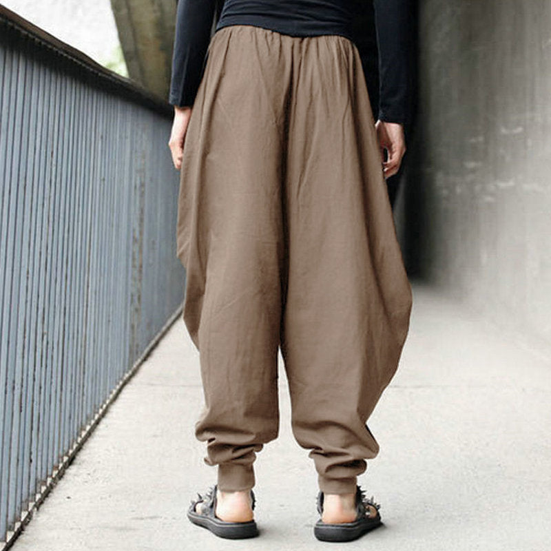 Pantalón Harem Hombre Vintage | Estilo Europeo Relajado