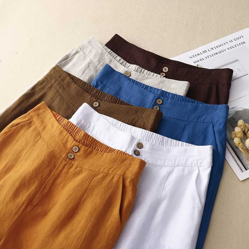 Pantalón de Lino Pierna Ancha | Ligero, Elegante y Combinable, 100% lino natural