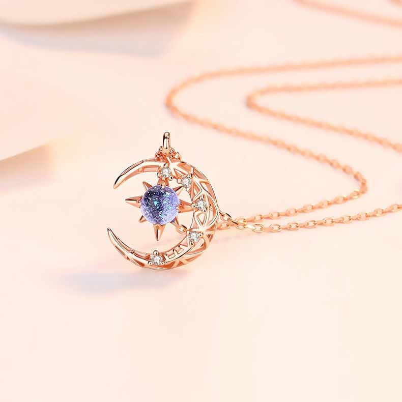 Explosive Style Star And Moon Necklace Female Trend