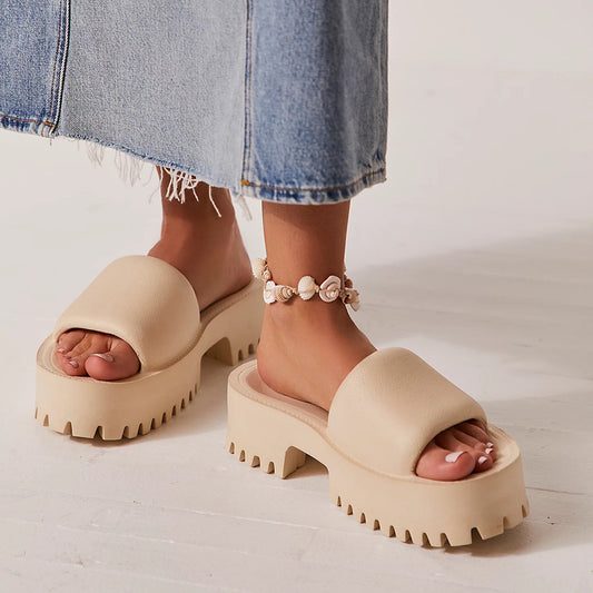 Zapatillas de plataforma para verano, comodo y femenina.